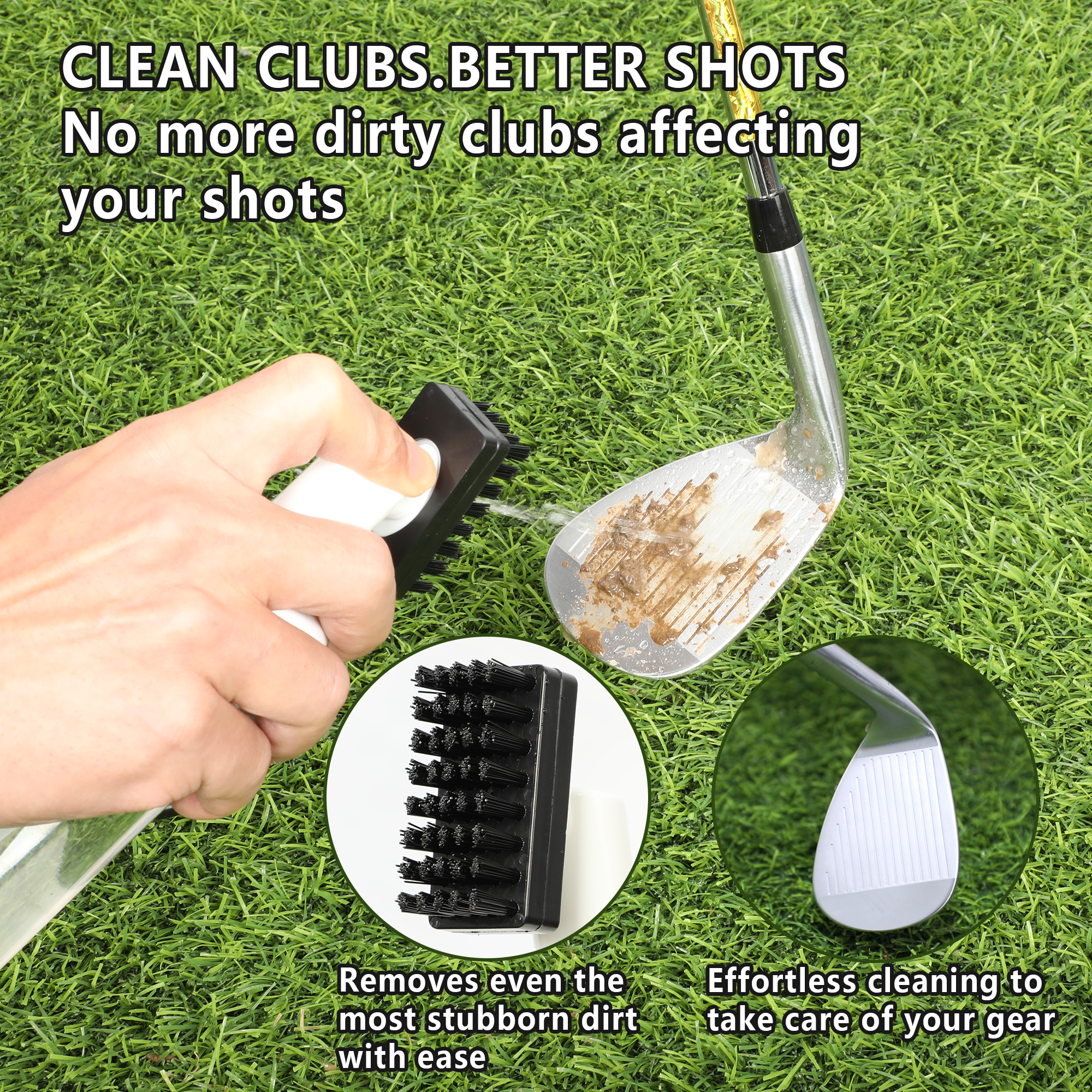 Golf Club Cleaner Brush Spray  - Golf Equipment Rental avaliação e preço