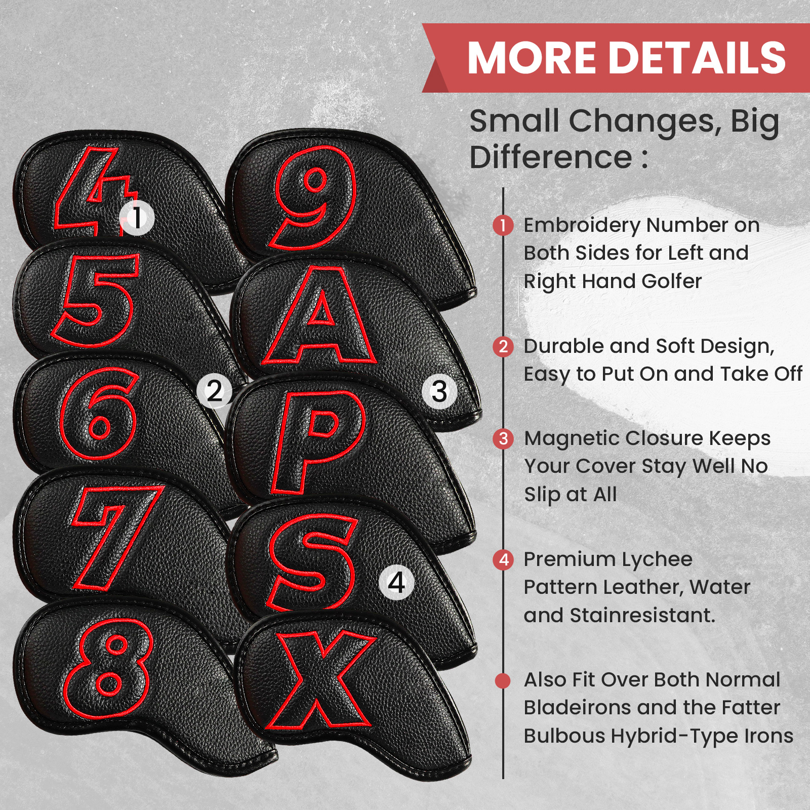 Golf Iron Covers Set Strong Ma - Golf Equipment Kit avaliação e preço