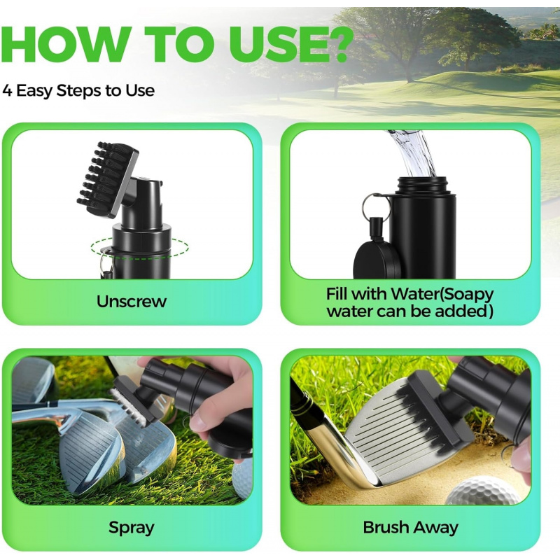 Golf Club Brush Cleaner with R - Golf Equipment Rental avaliação e preço