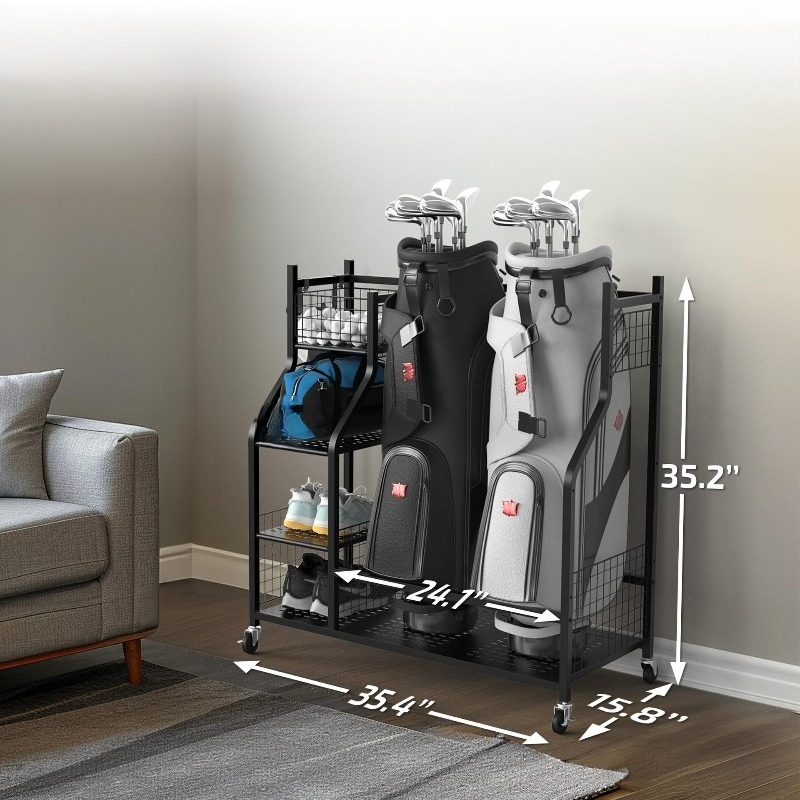 Golf Bag Storage Rack, Club Di - Golf Equipment Manufacturers avaliação e preço