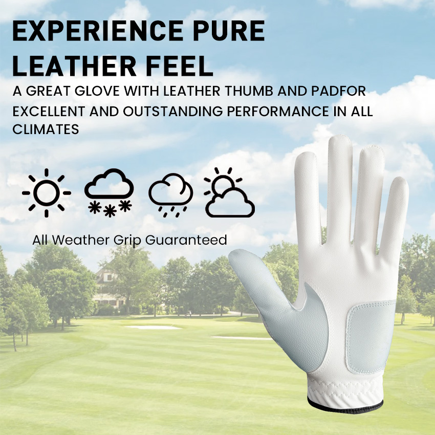 5 Pcs Golf Gloves Men Leather  - Golf Equipment Rental avaliação e preço