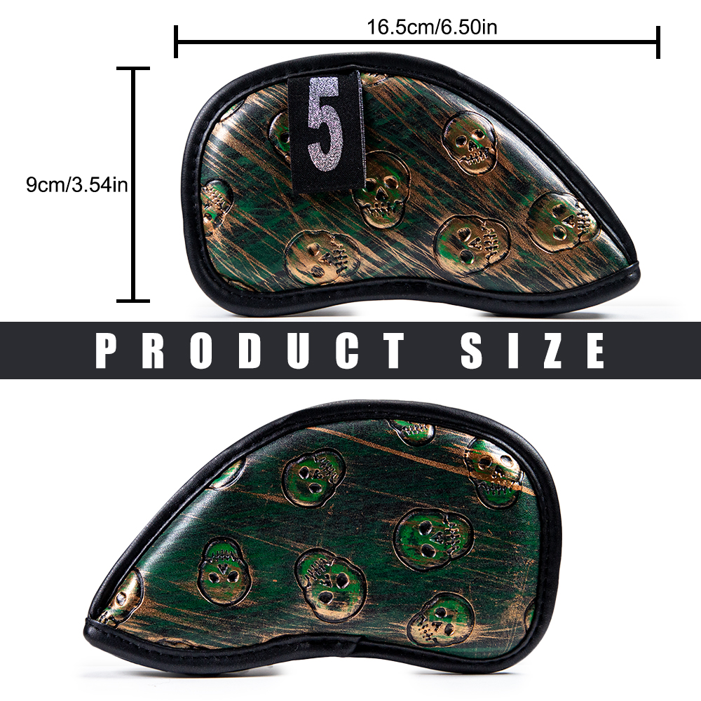 12Pcs Skull Golf Iron Head Cov - Golf Equipment Kit avaliação e preço